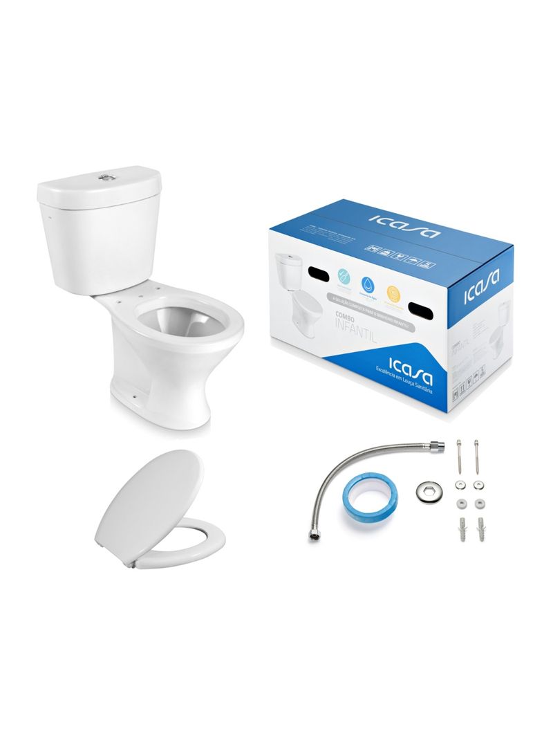 Kit-Completo-Bacia-Acoplada-Infantil-Branco-Icasa