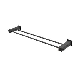 Porta Toalha Reto Duplo 4900 Bk220 Bella Preto Fosco Fani