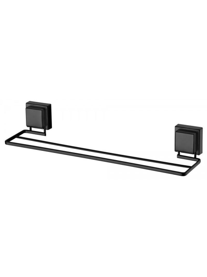 Porta-Toalha-Duplo-8054-com-Ventosa-Preto-Fosco-Future