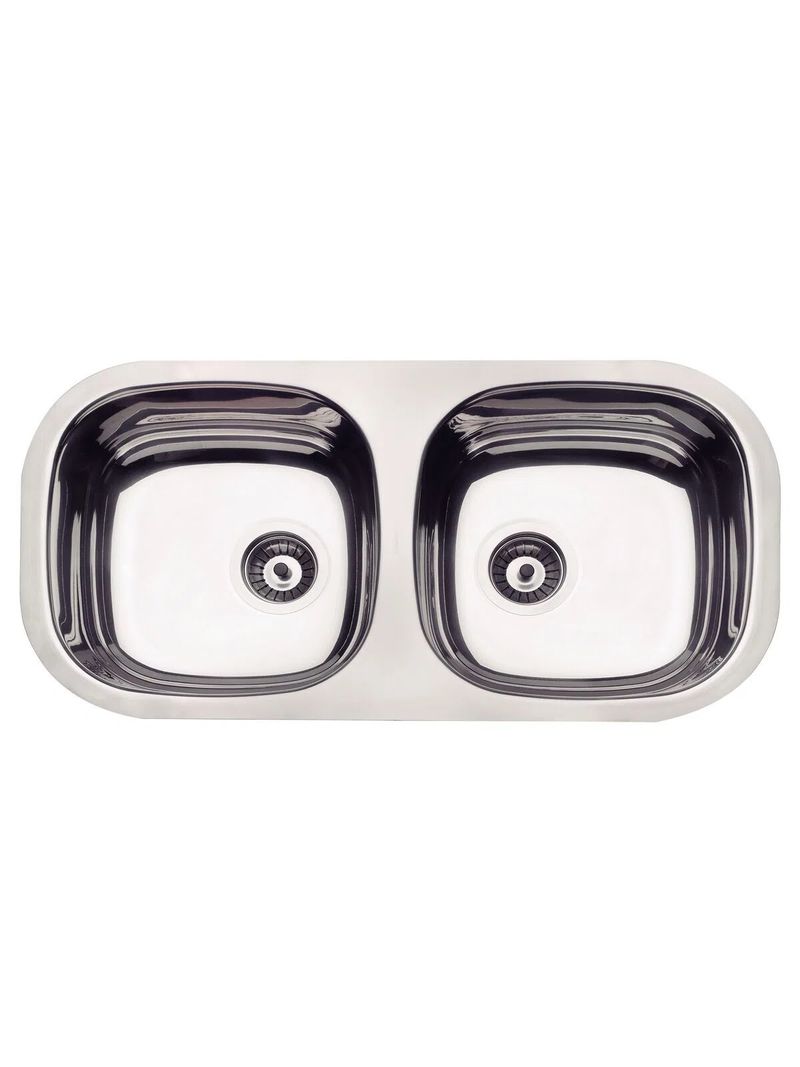 Cuba-de-Embutir-Dupla-Isis-Perfecta-2C-34BL-72x34CM-com-Valvula-3-1-2-Inox-Polido-Tramontina