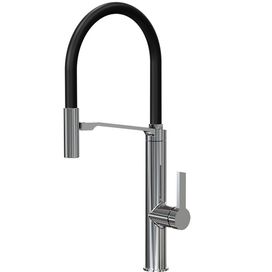 Misturador Monocomando Cozinha Mesa 6256 C606 Gourmet Preto/Cromado Fani
