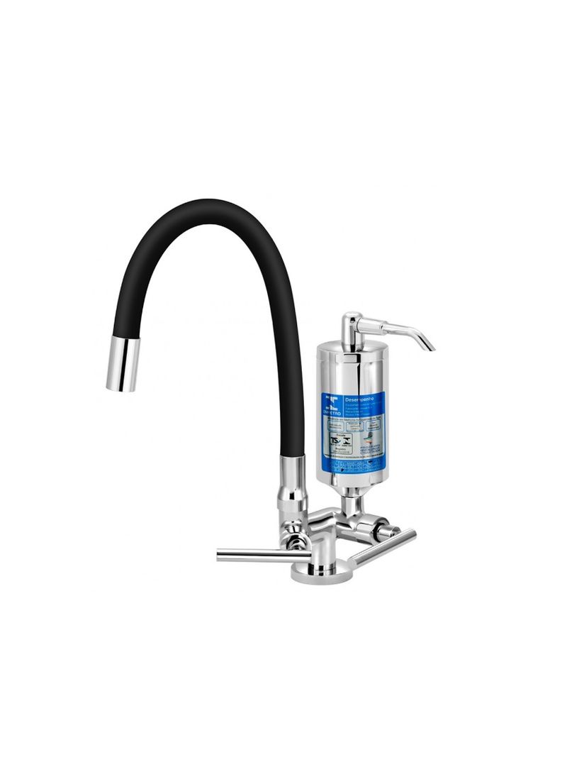 Torneira-Cozinha-De-Mesa-Com-Filtro--Omega-C61-Preta-VTF462CWB-Cromado-Esteves-
