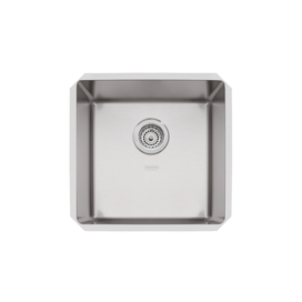 Cuba Inox Quadrum 40x40 Undermount 9005 Inox com Válvula Tramontina