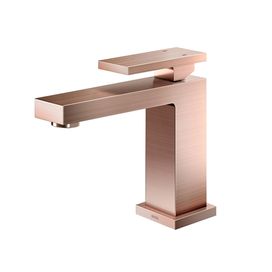 Misturador Monocomando Lavatório Mesa Bica Baixa New Edge Cobre Escovado Docol