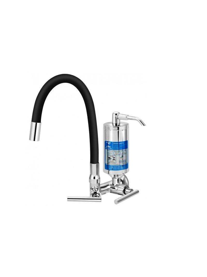 Torneira-Cozinha-De-Parede-Com-Filtro-Omega-C61-Preta-VTF262CWB-Cromado-Esteves-