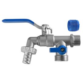 Torneira Esfera Com Derivação Para Jardim Cromado Blukit