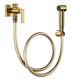 Ducha Higiênica com Registro e Derivação Stillo Ouro Polido PVD Docol