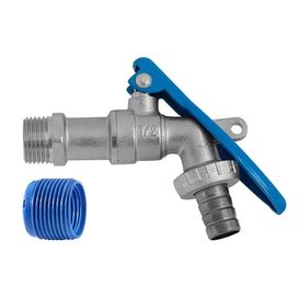Torneira de Esfera Com Acesso Restrito Para Jardim Cromado Blukit