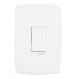 Conjunto Interruptor Simples Vertical Branco  Pialplus