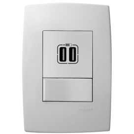 Módulo Carregador Usb 2Entradas 2400ma Branco Pial