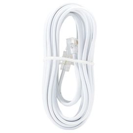 Cabo Liso Para Telefone 6x4 Plug/Plug 1.5M Branco A Santos