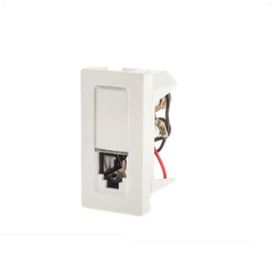 Módulo Tomada Telefone Rj11 4 Fios Branco Pial Plus+