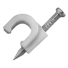 Fixa Fio Coaxial 8mm com Prego 2.5x25mm 20 Peças Branco Sfor