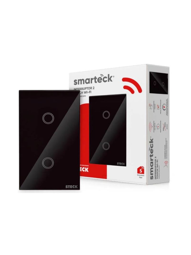 Interruptor-4x2-2M-Touch-WI-FI-Smarteck-Preto-Steck
