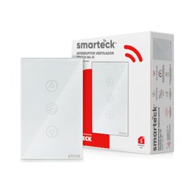 Interruptor 4x2 Ventilador Touch WI-FI Smarteck Branco Steck