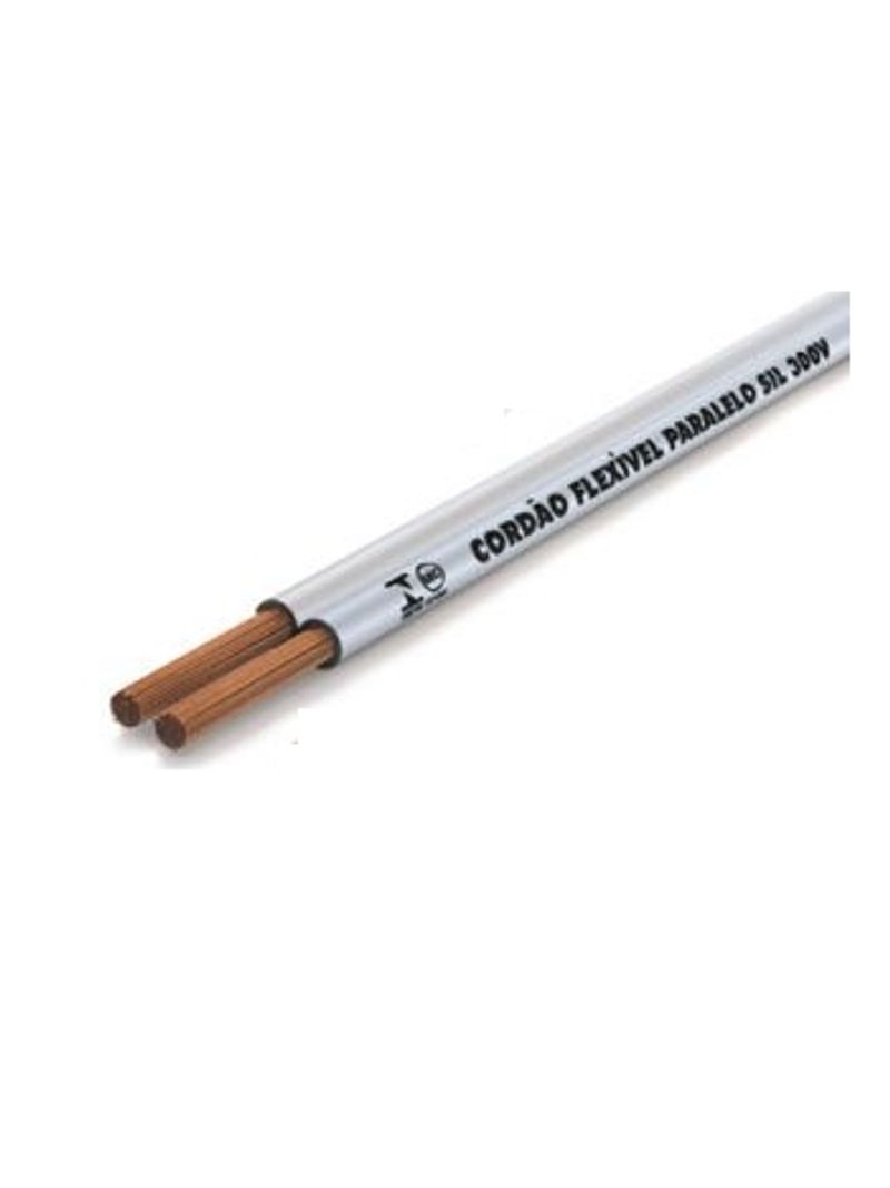 Cordao-Flexivel-Paralelo-300v-2x250mm-Branco-100m-Sil