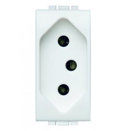 Tomada 2p+T Padrão Brasileiro 10a Sn4165ss Light Bticino  Branco