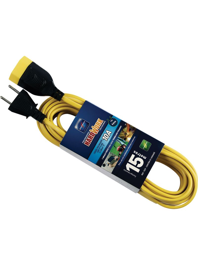 Cordao-Prolongador-Pp-2x1.00mm-10a-15m-1529-Amarelo
