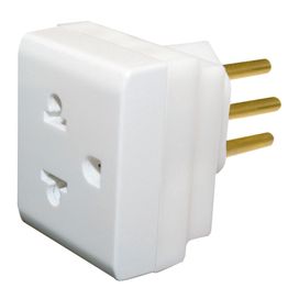 Adaptador 2P+T 10A 250V PB 690660 Branco Pial