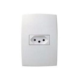 Conjunto 4x2 Tomada 2P+T PB Horizontal 20A  Branco Pial