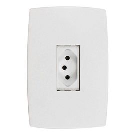 Conjunto Tomada 4x2 2P+T PB Branco  Vertical Pial