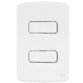 Conjunto 2 Interruptores Simples Placa 4x2 10A Branco Weg Composé