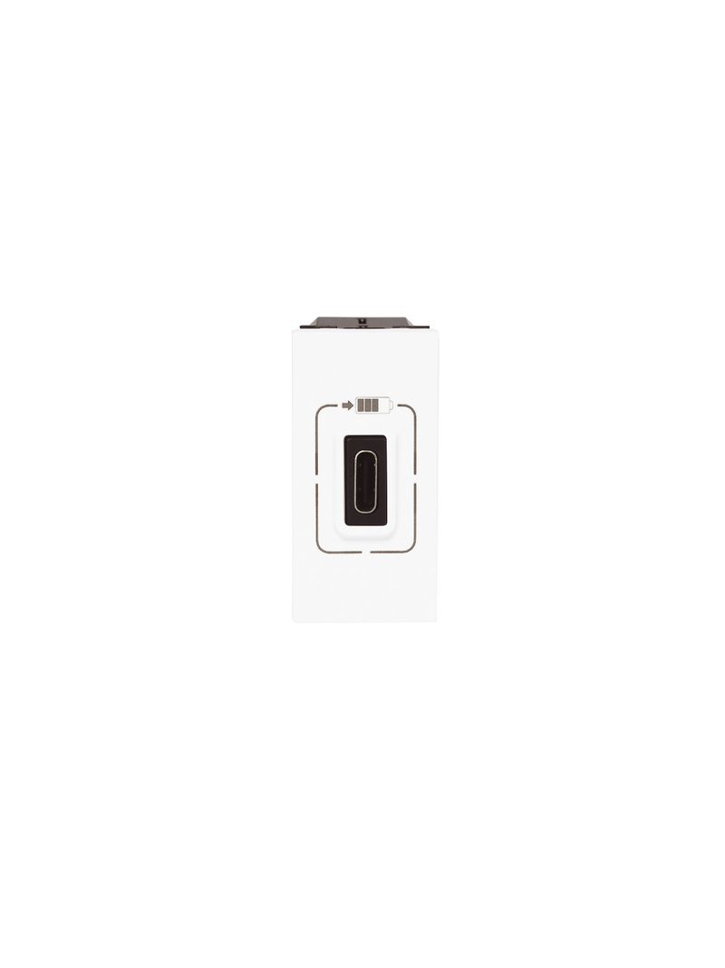 Modulo-Carregador-1-USB-Tipo-C-Arteor-Branco-Pial-