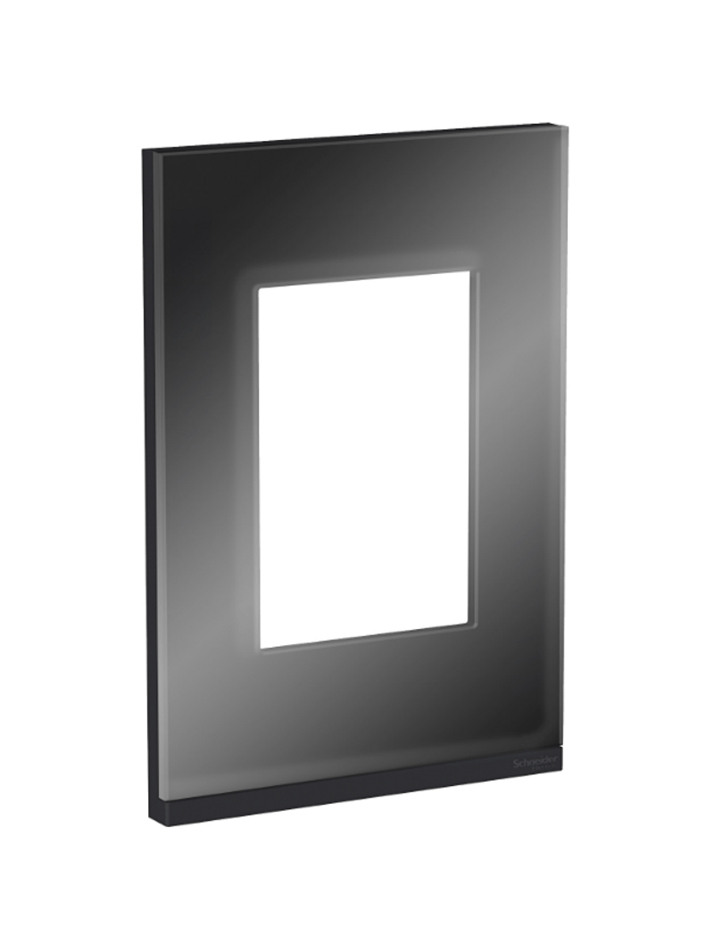 Placa-e-Suporte-4x2-3-Postos-Class-GR-Dark-Glass-Vertical-Schneider-