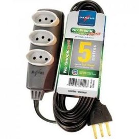 Extensão No Shock Pp 3x0.75mm 3m 2p 1719  Grafite