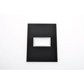 Placa 4x2 1 Posto Mirror Arteor Preta Pial