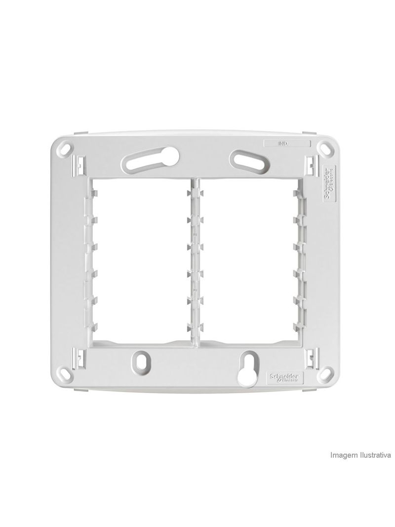 Suporte-4x4-Para-6-Modulos-Miluz--Branco