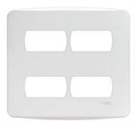 Placa-4x4-4postos-Separados-Miluz--Branco