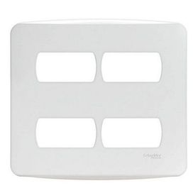 Placa 4x4 4postos Separados Miluz Branco Schneider