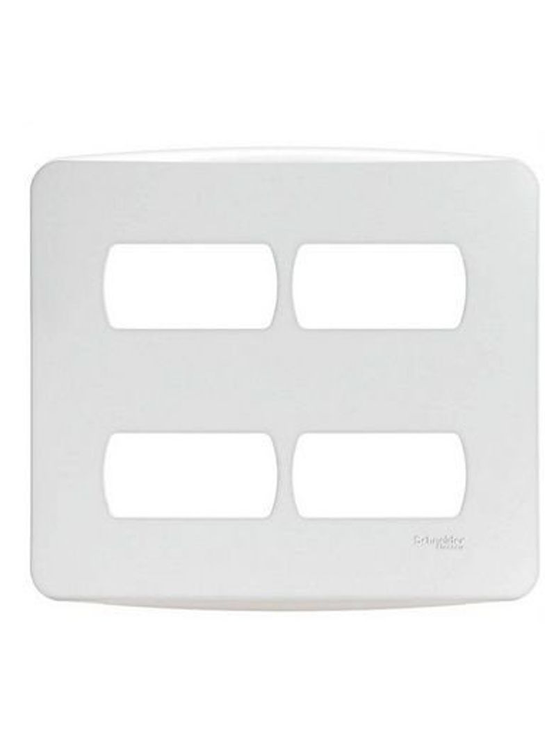 Placa-4x4-4postos-Separados-Miluz--Branco