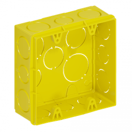 Caixa de Luz 4X4 Flex Quadrada PVC Amarela Tigre