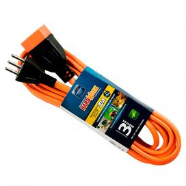 Cordão Prolongador Hard Work 3x2.50 20a 3m 1697 Laranja