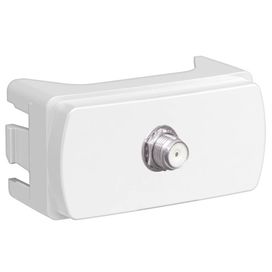 Módulo Tomada Antena Tv Coaxial Miluz  Branco