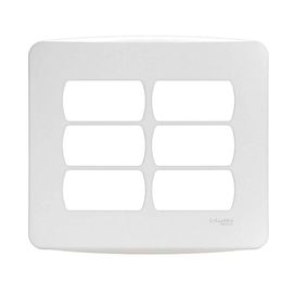 Placa 4x4 6 Postos Miluz Branco Schneider