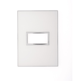 Placa 4X2 1 Posto Mirror Arteor Branca Pial