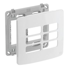 Placa e suporte 4x4 6 Posições Branca Weg Composé
