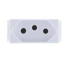 Tomada 2P+T 20A 250V Aria Branco Tramontina