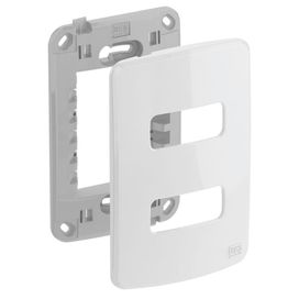 Placa e Suporte 4x2 2 Postos Branca  Weg Composé