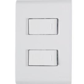 Conjunto 4x2 com 2 Interruptores Simples 10A Branco Liz Tramontina