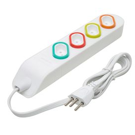 Extensão Multi Tomadas com 4 Tomadas 2P+T 10A Bivolt 3M Branco Daneva