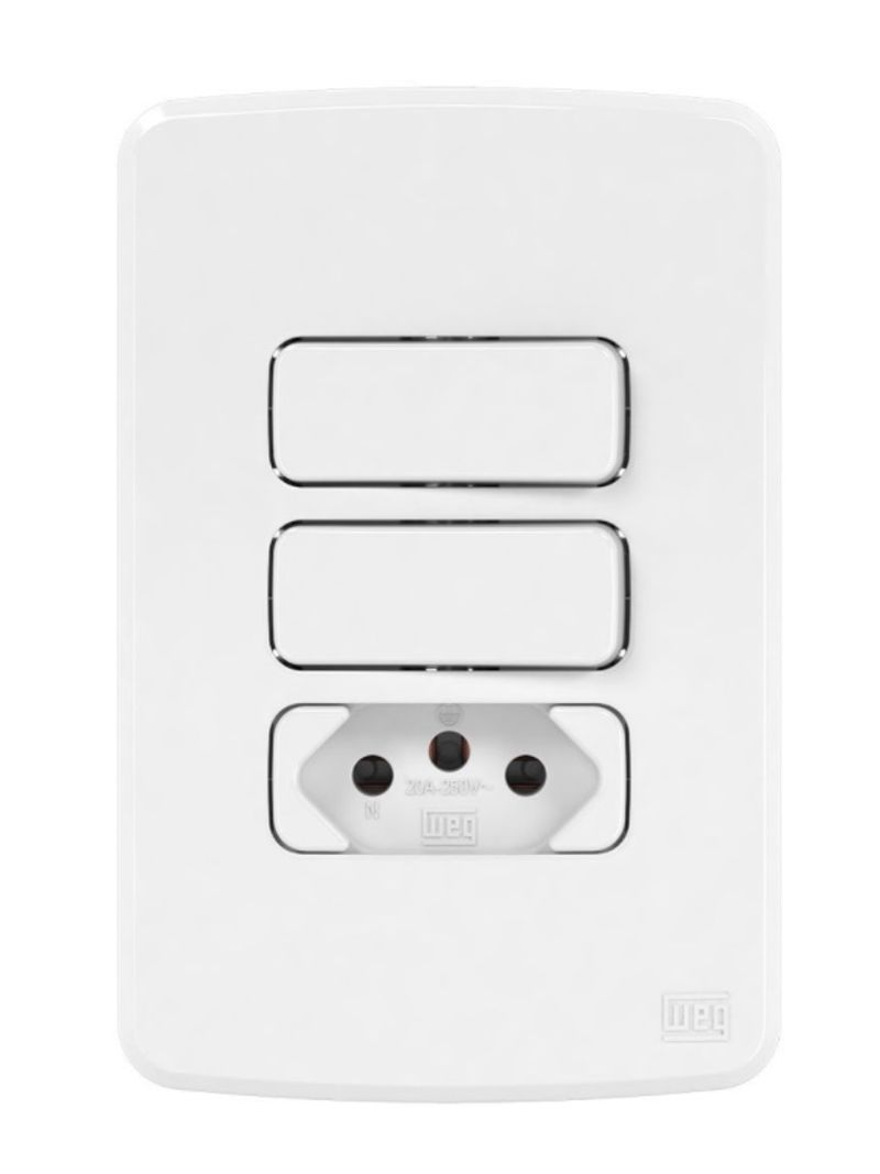 Conjunto-4x2-2-Interruptores-Simples---1Tomada-2P-T20A-Branco-Weg-Compose
