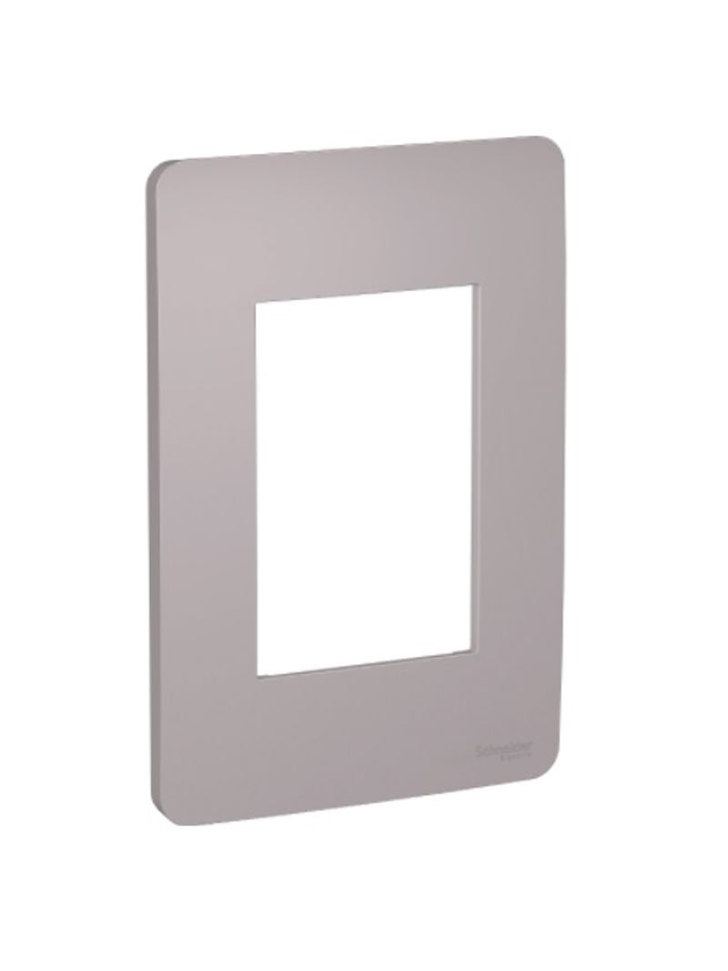 Placa-Axis-4X2-com-3-Postos-Cinza-Schneider-Electric