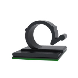 Clip Adesivo 13mm com 25 Peças 5065 Preto Sfor
