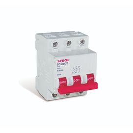 Disjuntor Tripolar Série SD63 70A 3 Polos Curva C Steck