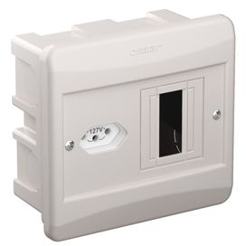 Kit Arstop Embutir 2 Din com Tomada 2P+T 20A Branco Pial