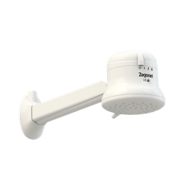 Ducha Ideale Plus Multitemperatura com Cano Branco 6800W 220V Zagonel